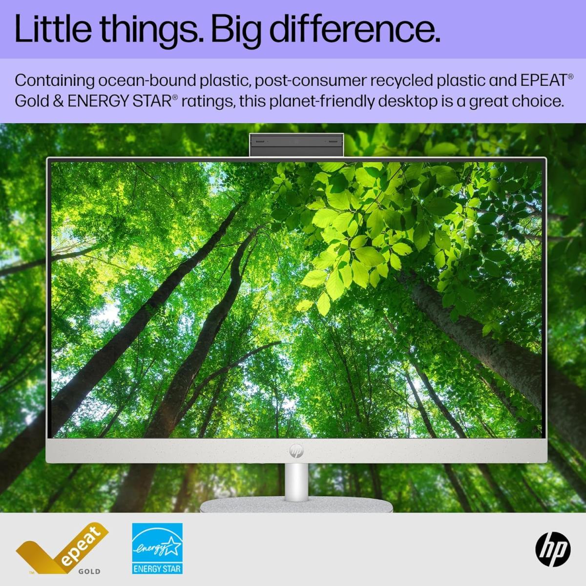 HP AIO 24-cr1010ne PC - 24" FHD 60Hz - Intel Core Ultra 5 125U - 16GB RAM - 512GB SSD - Shared - WIN 11 PRO K
