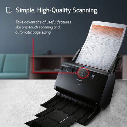 Canon imageFORMULA DR-C230 High-Speed Duplex Desktop Document Scanner – 30 ppm / 60 ipm, 600 dpi, 60-Sheet ADF, USB 2.0
