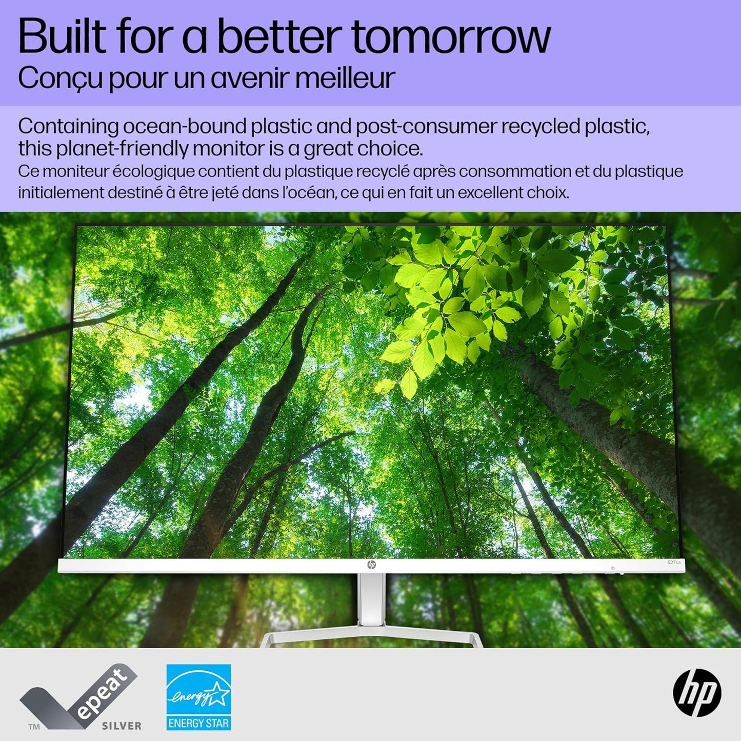 HP Series 5 27" FHD White Monitor | 527sw (94F46AS) | IPS Panel | 100Hz | 99% sRGB | HDMI & VGA | Eye Ease | Tilt Stand