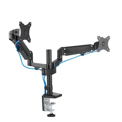 Hama Height‑Adjustable Gas Spring Monitor Holder – Swivel & Tilt Full‑Motion Desk Mount for 13″–32″ Screens, VESA 75×75/100×100, Cable Management & Ergonomic Design