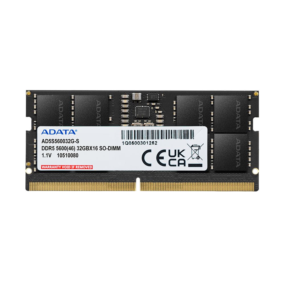 ADATA DDR5 5600 MT/s 32 GB (1×32 GB) CL46 SO-DIMM 262-Pins ECC Unbuffered Laptop Memory