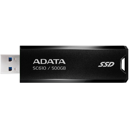 ADATA SC610 External SSD USB 3.2 Gen2 550MB/s Read 500MB/s Write Capless Slide-Out Cableless | 500GB