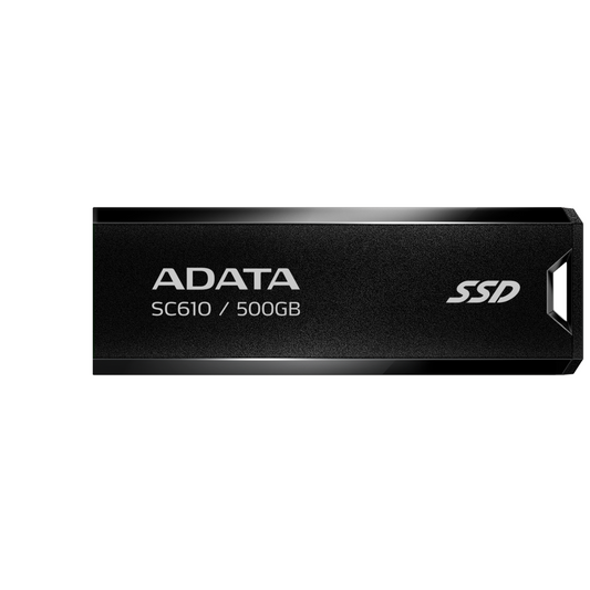 ADATA SC610 External SSD USB 3.2 Gen2 550MB/s Read 500MB/s Write Capless Slide-Out Cableless - 500GB