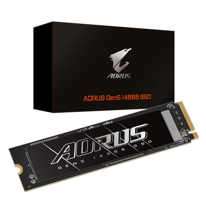 Gigabyte AORUS Gen5 14000 SSD 2TB – PCIe 5.0 M.2 NVMe 2.0, 14,500 MB/s Read, 12,700 MB/s Write, 232-Layer 3D TLC NAND