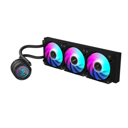 GIGABYTE AORUS WATERFORCE II 360 ARGB AIO Liquid CPU Cooler | 3x120mm Fans | 330° Rotatable Block | Universal Socket Support