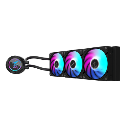 GIGABYTE AORUS WATERFORCE II 360 ARGB AIO Liquid CPU Cooler | 3x120mm Fans | 330° Rotatable Block | Universal Socket Support