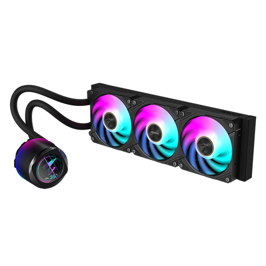 AORUS WATERFORCE X II 360 Liquid Cooler | 360mm Radiator | LCD Display | ARGB Fans | Intel & AMD Socket Support