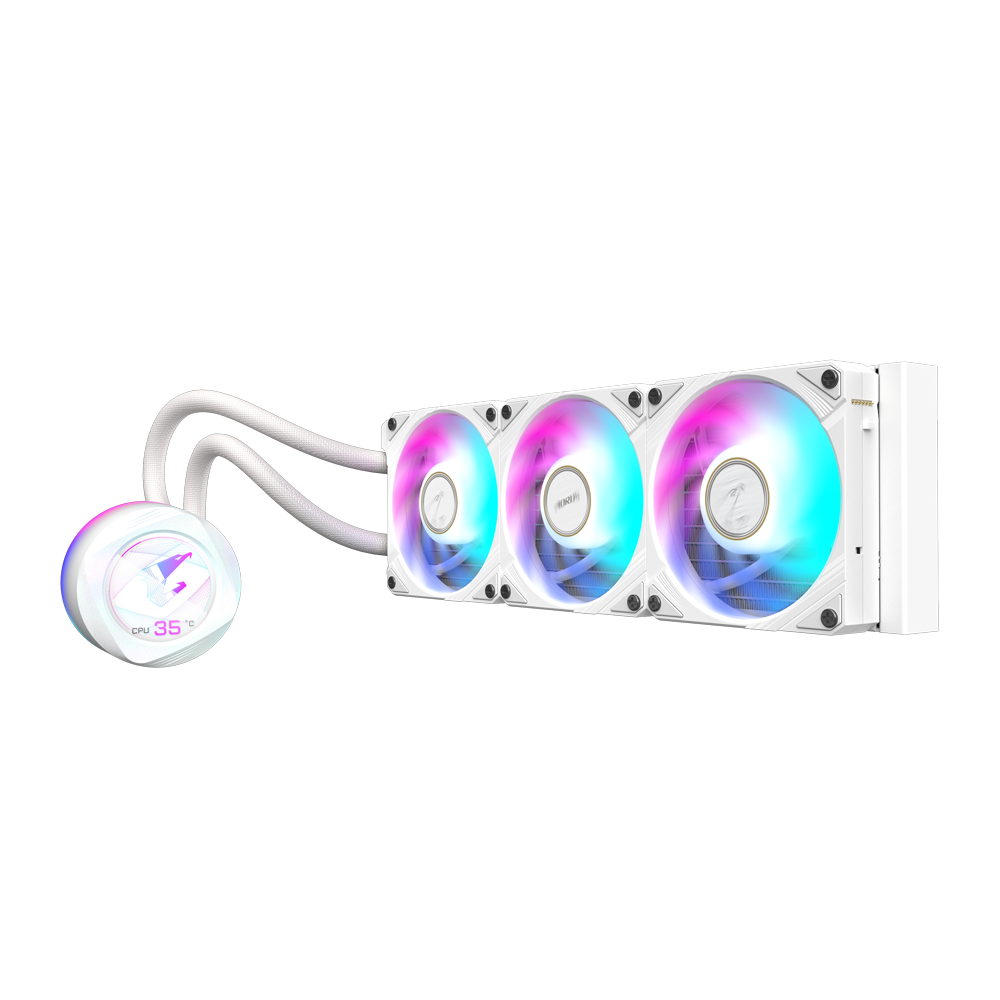 AORUS WATERFORCE X II 360 Liquid Cooler | 360mm Radiator | LCD Display | ARGB Fans | Intel & AMD Socket Support
