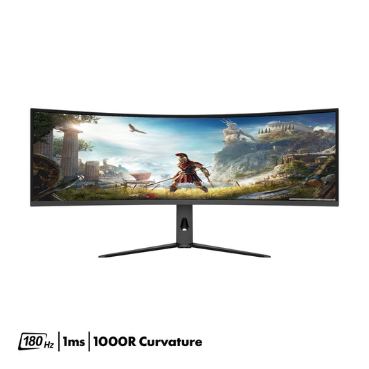 Avetron Q4966RVC 49" Dual QHD Curved Gaming Monitor | 5120×1440 | 180Hz | 1ms Fast VA Panel | 1000R Curvature | 95% DCI-P3 | USB-C 90W | HDMI & DisplayPort