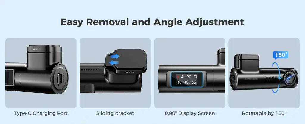 AZDOME M330 MAX Mirror Dash Cam 2-Channel 4K UHD Front & Rear Recording | Smart Rearview Mirror Camera | Built-in WiFi | Night Vision | Parking Monitor | G-Sensor | Loop Recording