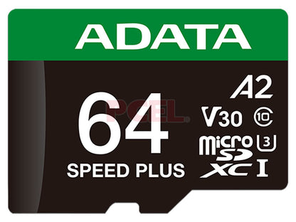 ADATA 64GB SPEED PLUS  MicroSDXC UHS-I U3 de Class 10 Card