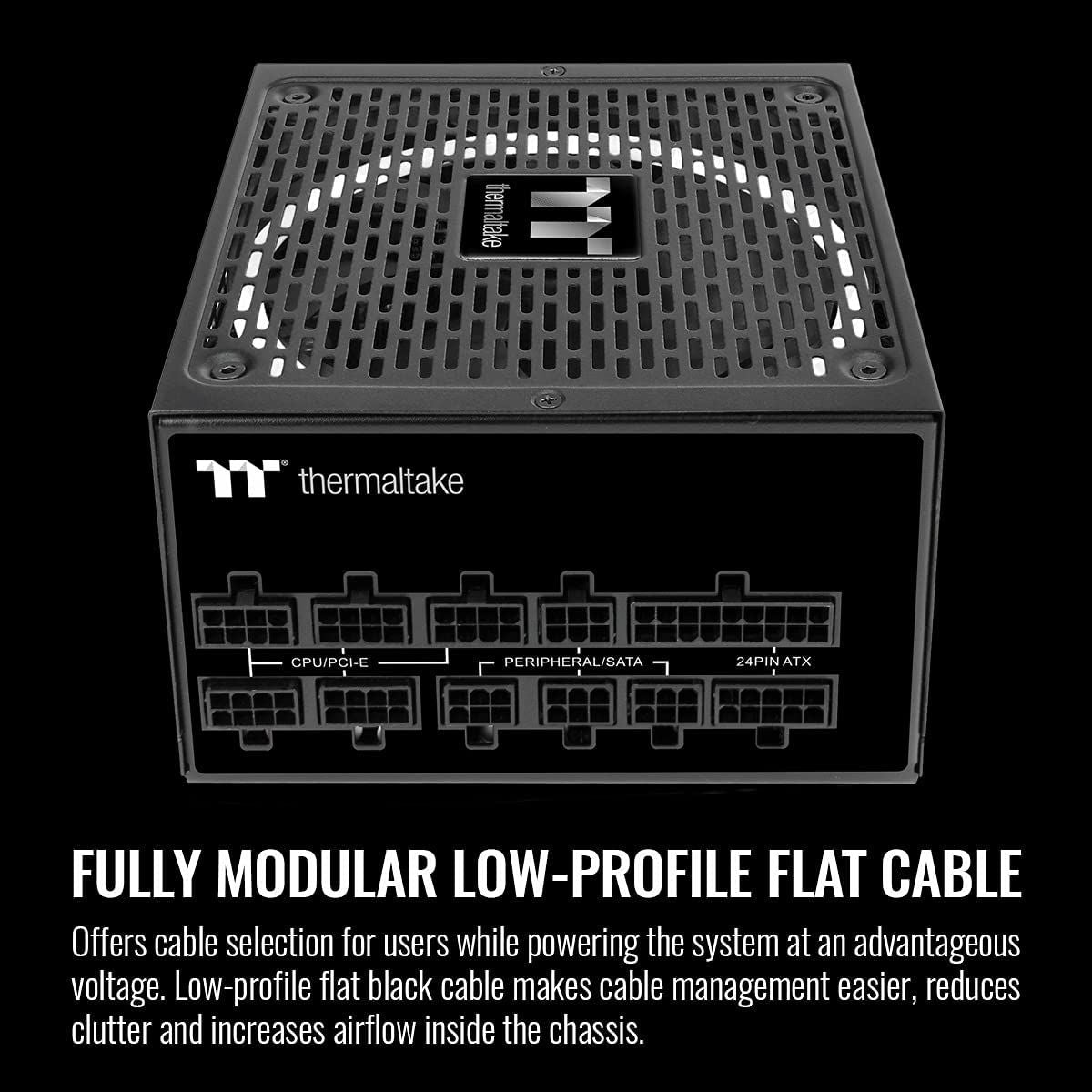 Thermaltake Toughpower GF1 1200W | 80 PLUS Gold Fully Modular ATX PSU | Smart Zero 140 mm Fan