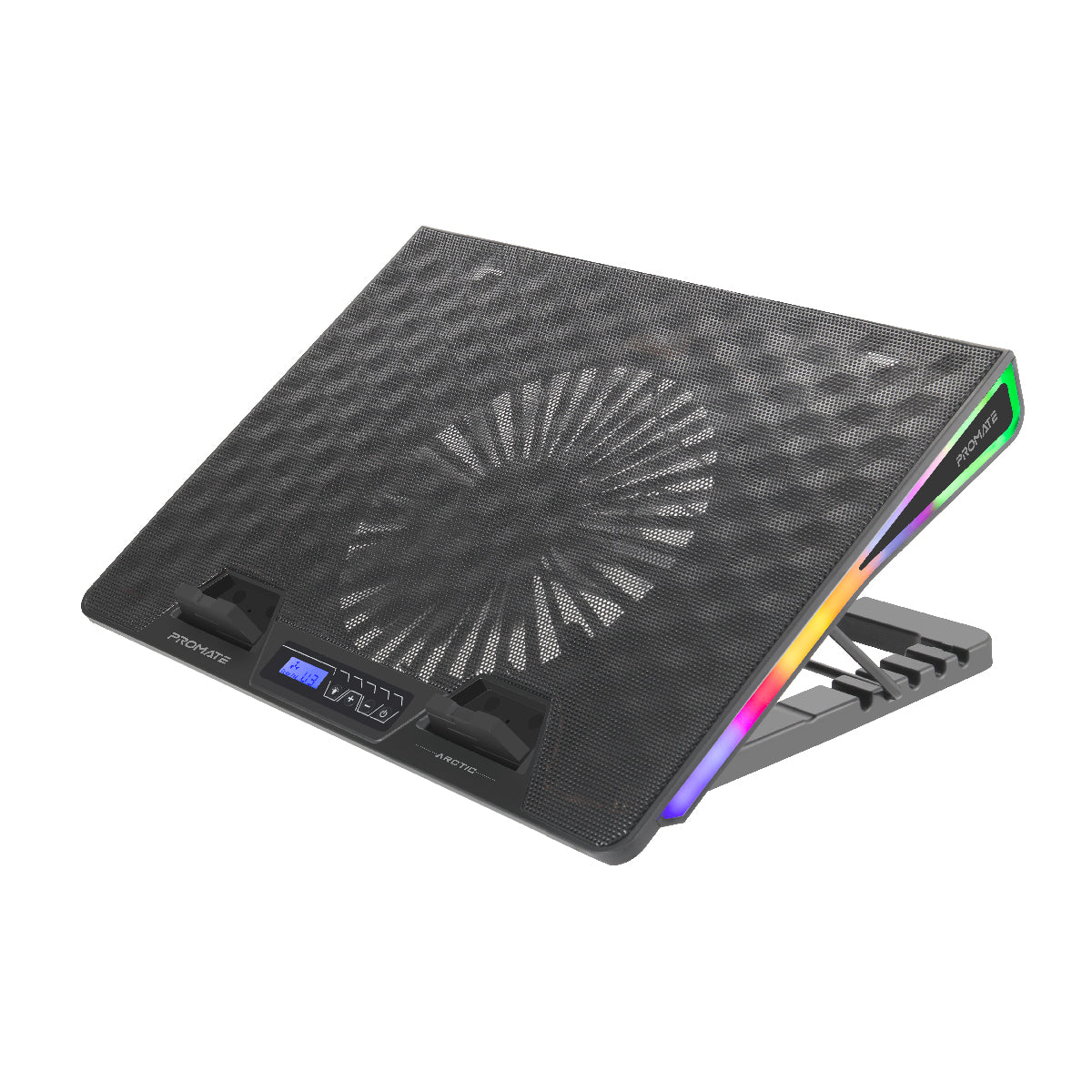Vertux Arctic RGB Gaming Cooling Pad | Adjustable Height | 800RPM Fan | 17" Laptop Support