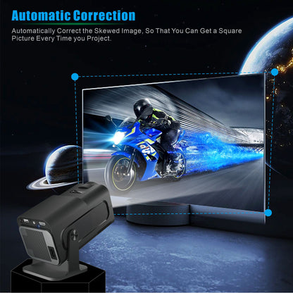 Avetron 3.5″ LCD Home Projector – 1080P Native, 300 ANSI Lumens, Android 11, 4K Support, 150″ Max Display, LED Lamp, Manual Focus, Built-in Speaker