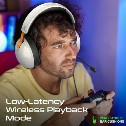 Vertux BB-8 Gaming Headset – Tri-Mode Connectivity, 50mm Drivers, Retractable Mic, 80H Bluetooth Playtime