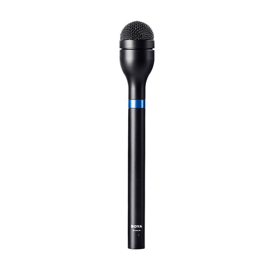 BOYA BY‑HM100 15.6" Long-Handle Omnidirectional Dynamic Handheld Microphone | XLR | 70 | 15 kHz | Durable Aluminum Body | Interview & ENG Use