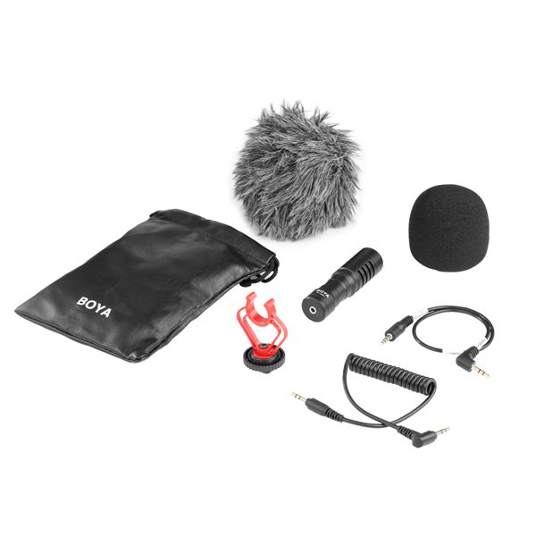BOYA BY-BM3031 Super‑Cardioid On‑Camera Shotgun Microphone | 3‑Position Gain | 80 Hz High‑Pass Filter | Headphone Jack | Shockmount