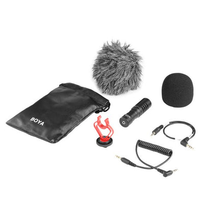BOYA BY-BM3031 Super‑Cardioid On‑Camera Shotgun Microphone | 3‑Position Gain | 80 Hz High‑Pass Filter | Headphone Jack | Shockmount