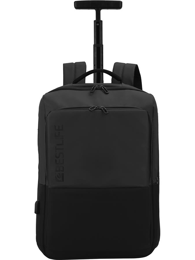 BESTLIFE Neoton Trolley Backpack | 17″ Laptop | USB & Type-C Charging | Water-Repellent | Silent Wheels | Ergonomic Design