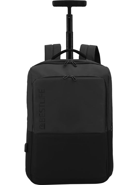 BESTLIFE Neoton Trolley Backpack | 17″ Laptop | USB & Type-C Charging | Water-Repellent | Silent Wheels | Ergonomic Design