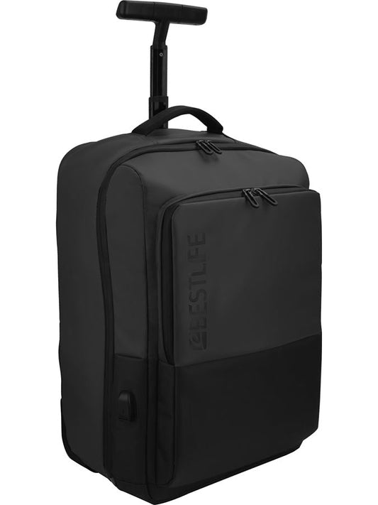 BESTLIFE Neoton Trolley Backpack | 17″ Laptop | USB & Type-C Charging | Water-Repellent | Silent Wheels | Ergonomic Design