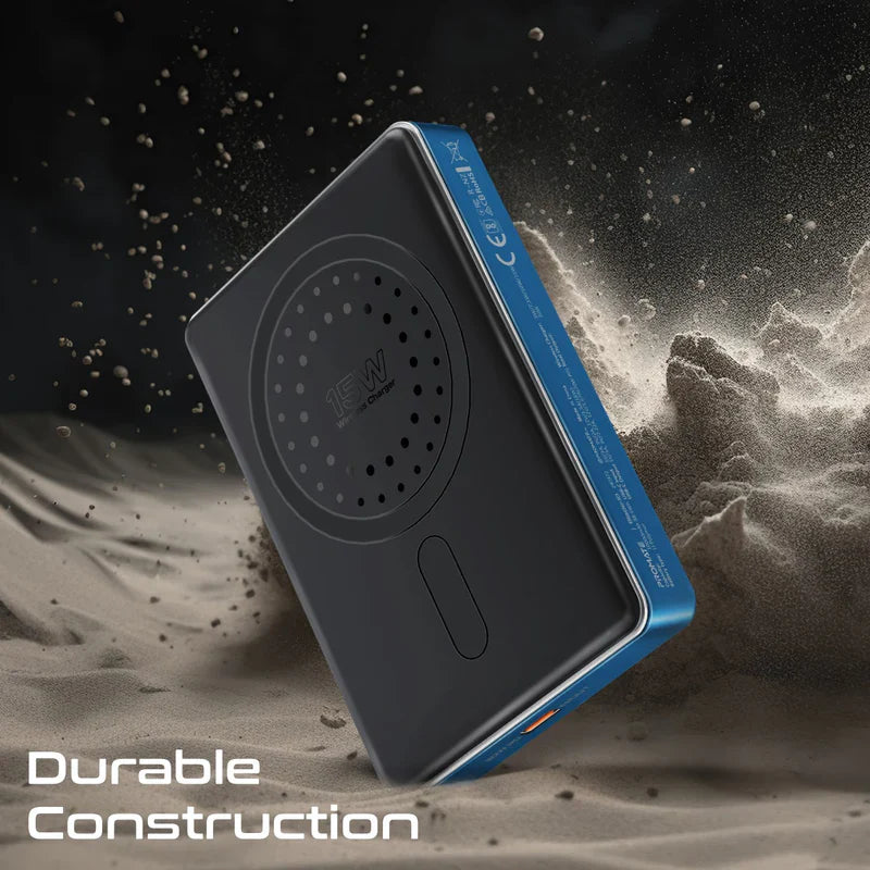 Promate Blade‑10 10 000 mAh MagSafe Power Bank | 15 W Wireless | 20 W USB‑C PD | Smart Indicator | Aluminum Sleek Design