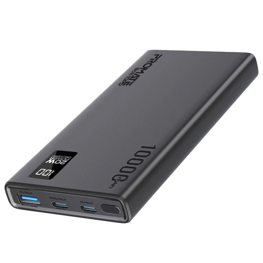 Promate Bolt-10PD Compact Smart Charging Power Bank 10 | 000 mAh with 20W PD Dual USB-C and 22.5W USB-A Ports