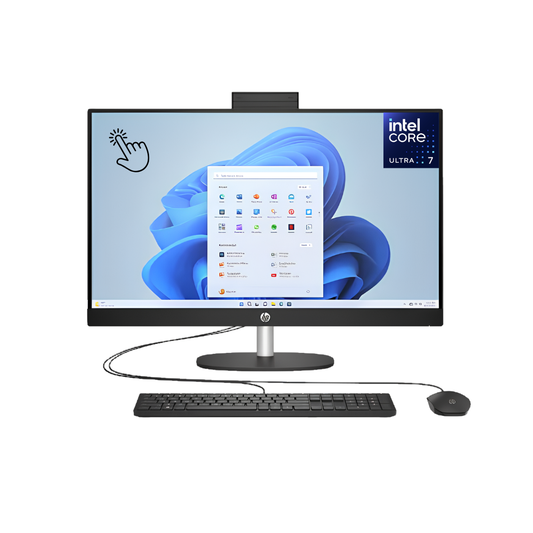 All in One HP 27-CR1008ne | Intel Ultra 7-155U | RAM 16GB | SSD 1TB | Intel Graphics | 27 FHD IPS Touch Screen | Black