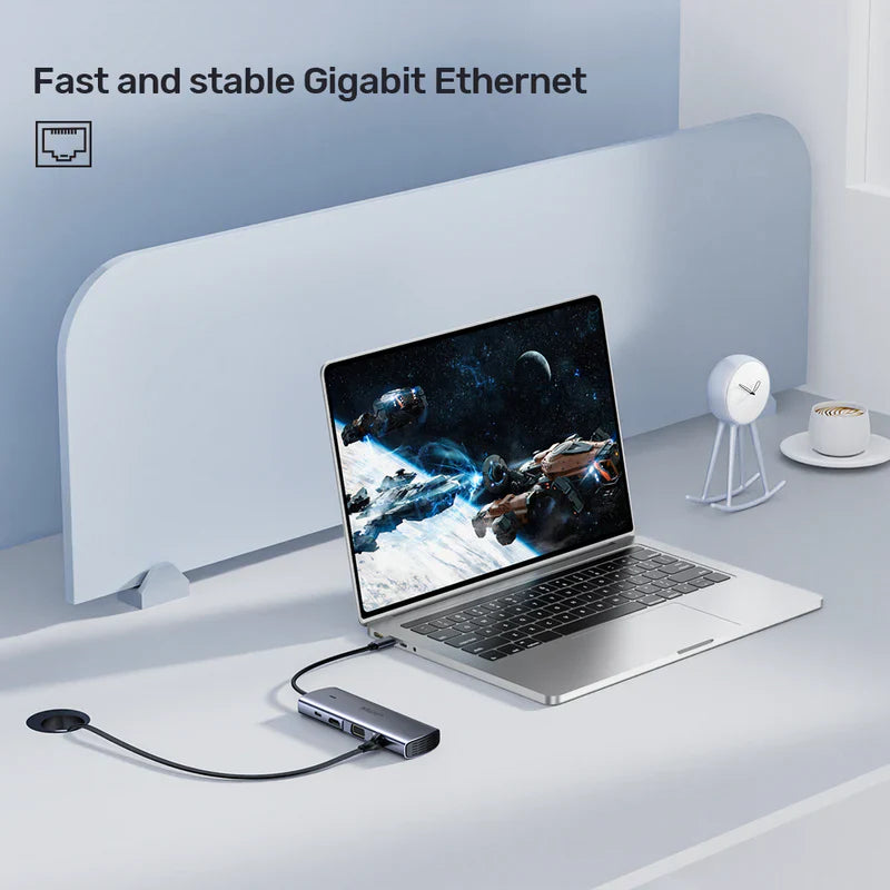 UNITEK 9-in-1 USB-C Hub With Dual Monitors | 100W Power Delivery and Dual-Slot Card Reader
