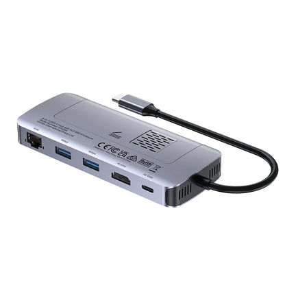 Unitek 6-in-1 USB-C Hub with M.2 SSD Enclosure | HDMI 4K@60Hz | 2x USB-A 10Gbps | USB-C PD 100W | Supports M.2 NVMe/SATA SSDs | Aluminum Alloy | Plug & Play