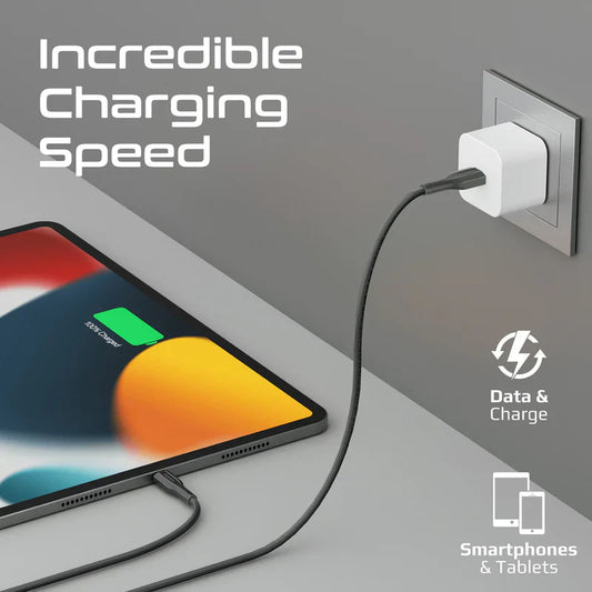 Promate xCord-Ai200 2M USB-A to Lightning Cable | 10W Charging | 480Mbps Data Transfer | Silicone Anti-Tangle | 10 | 000 Bend Test