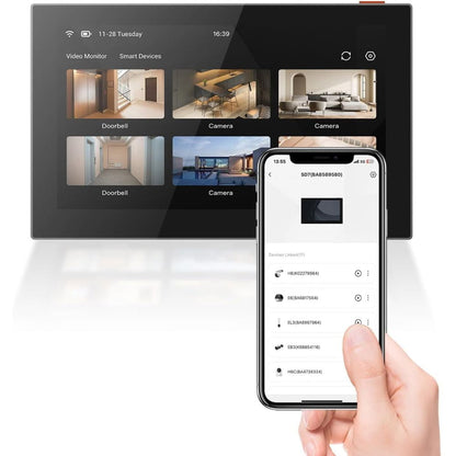 EZVIZ SD7 7-Inch Smart Screen Monitor with Touch Display | Two-Way Talk | Battery Power & Wi-Fi for EZVIZ Cameras | Doorbells & Locks