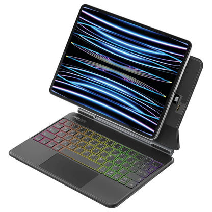 Promate FlexKeys-11Pro Folio Touch Wireless iPad Keyboard Case with Backlight and Smart Connector