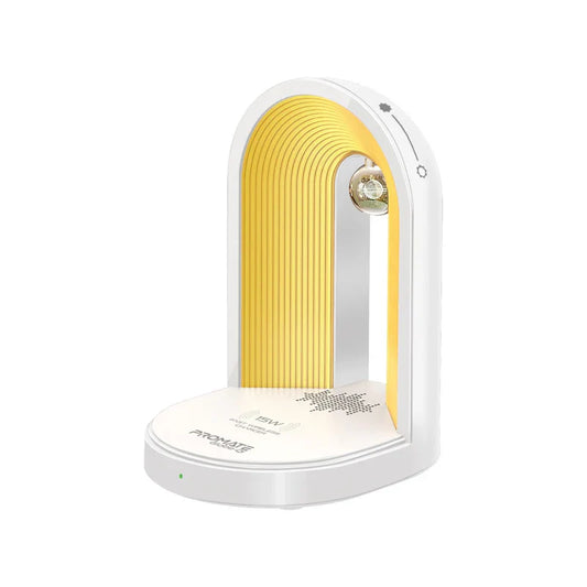 Promate Globe-QI | 3-in-1 LED Night-Lamp | Bluetooth Speaker & 15 W Wireless Charger