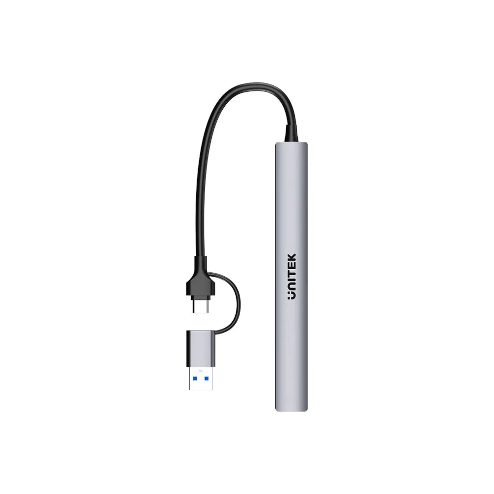 Unitek uHUB S7 7-in-1 USB Hub | 1x USB-A 5Gbps | 6x USB-A 480Mbps | USB-C Input with USB-A Adapter | Aluminum Alloy | Compact Design | Plug & Play