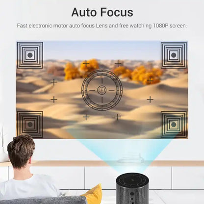 HOTACK D029 Mini Smart Projector 1080p DLP Home Theater Bluetooth 3D 4K FHD Touch Portable Outdoor Movie Short Throw Projectors