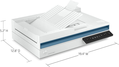 HP ScanJet Pro 2600 f1 A4 Duplex Document & Flatbed Scanner – Up to 25 ppm, 600 dpi ADF & 1200 dpi Flatbed, 60-Sheet ADF