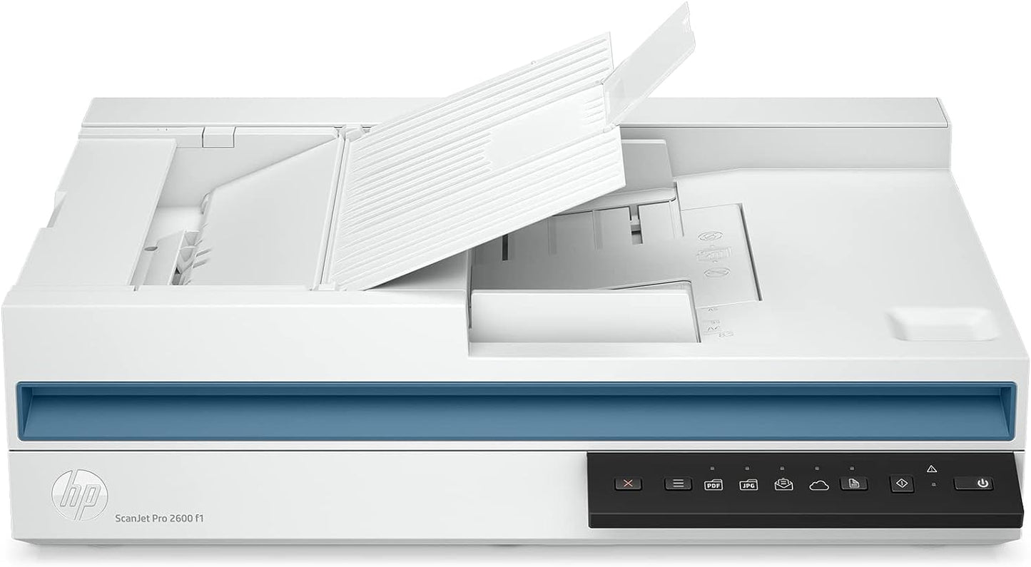 HP ScanJet Pro 2600 f1 A4 Duplex Document & Flatbed Scanner – Up to 25 ppm, 600 dpi ADF & 1200 dpi Flatbed, 60-Sheet ADF
