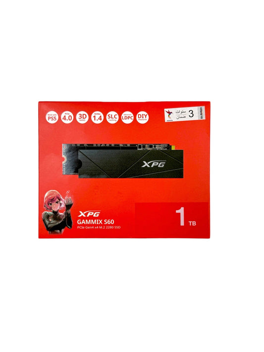 XPG GAMMIX S60 1TB PCIe Gen4 x4 NVMe SSD | Up to 5000/4200MB/s with Heat-Sink | PS5 Compatible