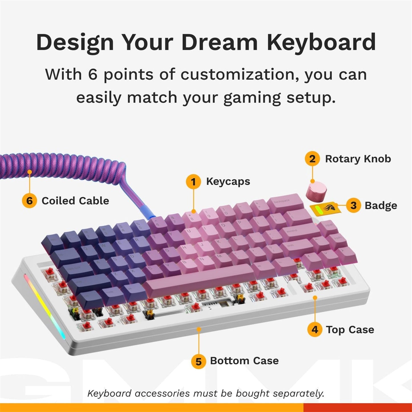 Glorious GMMK 3 HE 65% Prebuilt Mechanical Gaming Keyboard | Hall Effect Magnetic Switches | Rapid Trigger | 8K Polling Rate | Hot-Swappable | RGB Lighting | Compact 65% Layout | USB-C Wired