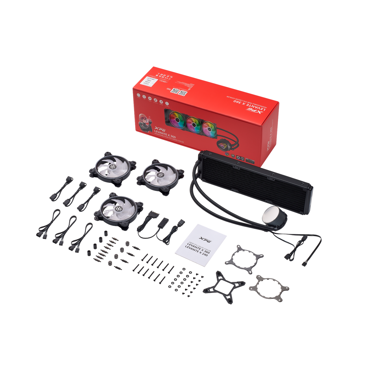 XPG Levante X 360 All-in-One ARGB CPU Liquid Cooler | 4.72 Maximum Fan Diameter -2000 RPM | Fluid Dynamic Bearing | 4-Pin