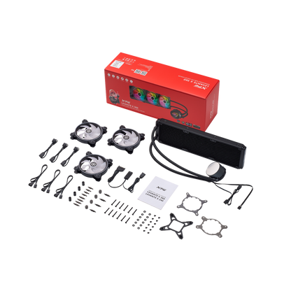 XPG Levante X 360 All-in-One ARGB CPU Liquid Cooler | 4.72 Maximum Fan Diameter -2000 RPM | Fluid Dynamic Bearing | 4-Pin