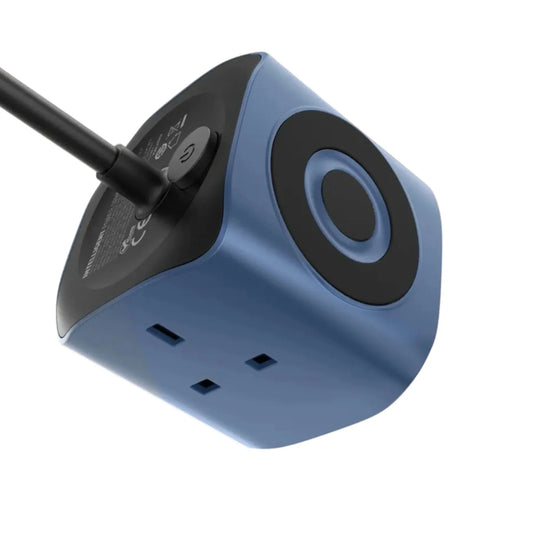 LDNIO SK3370 6-in-1 Power Socket Cube with 65W PD Fast Charging | 3 AC Outlets | USB-C & USB-A Ports | UK Plug Extension | Compact Power Strip for Home & Office