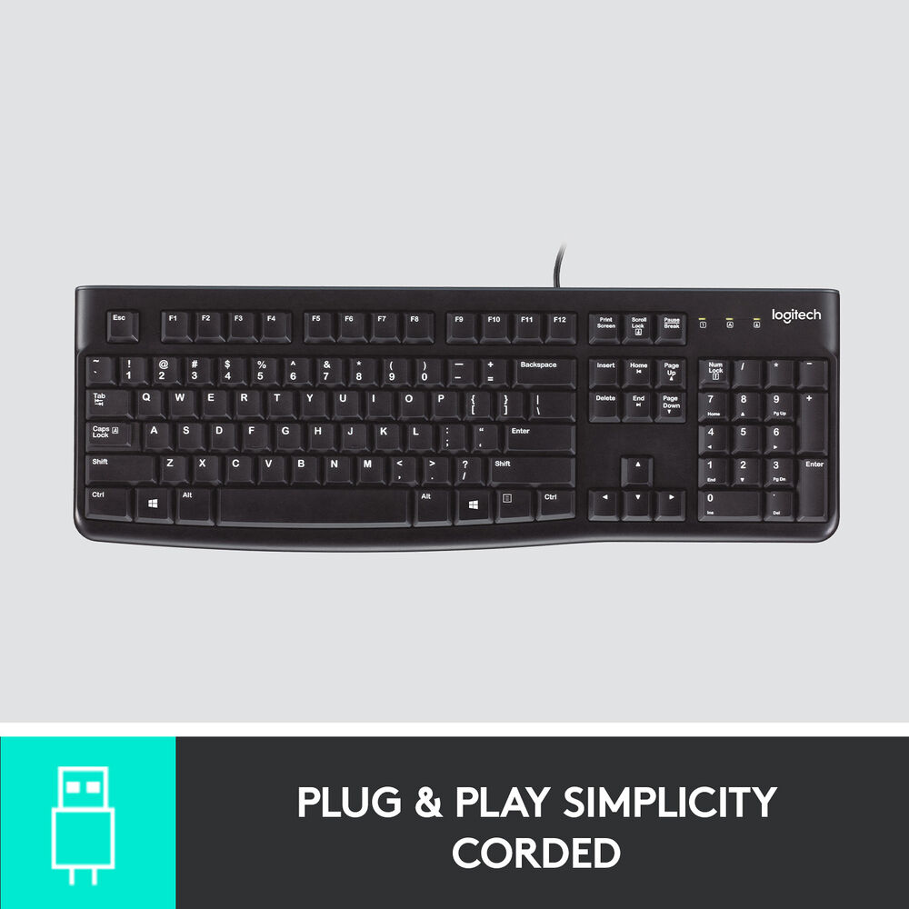 Logitech K120 USB Keyboard - Arabic/English