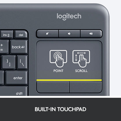 Logitech K400 Plus Wireless Touch Keyboard - Arabic