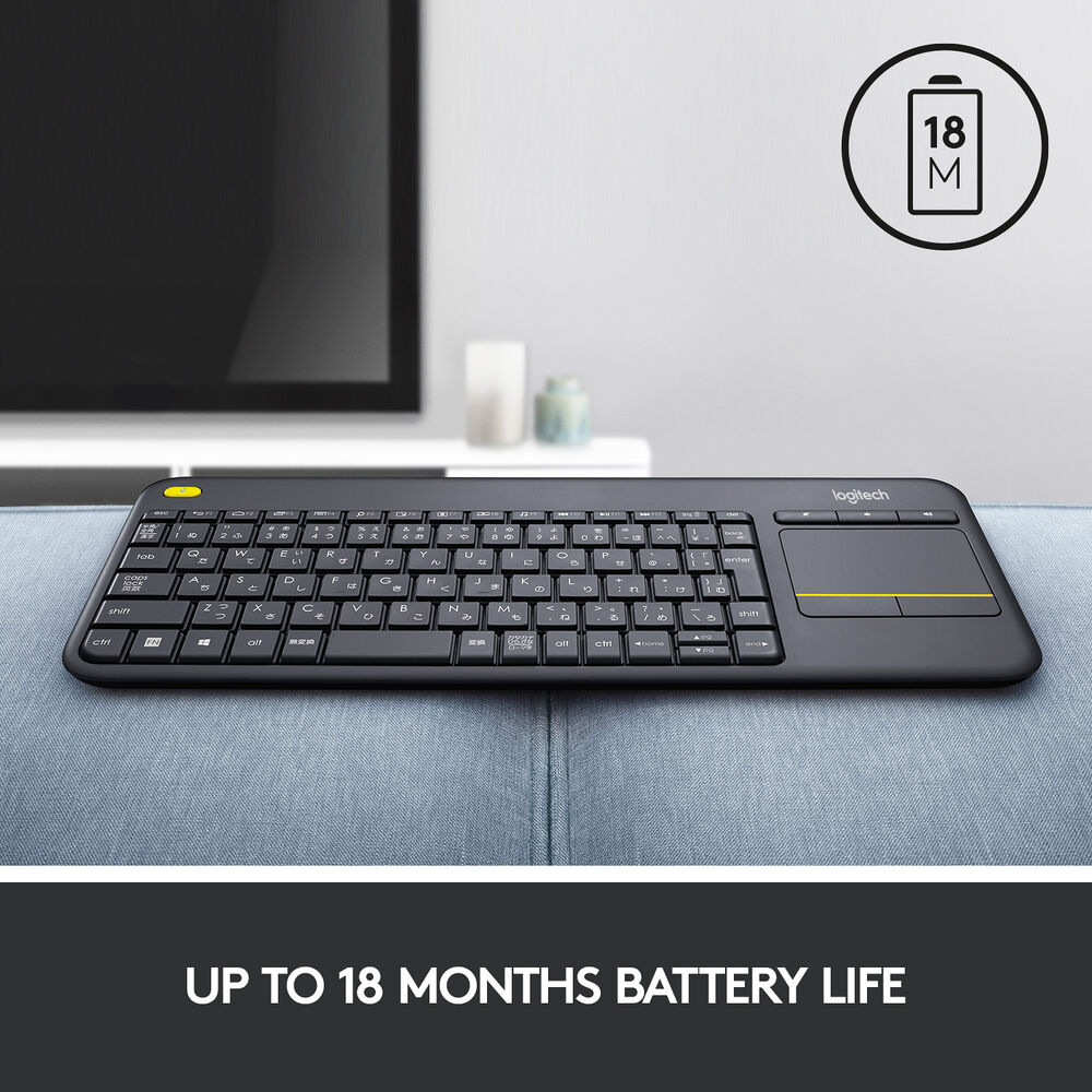 Logitech K400 Plus Wireless Touch Keyboard - Arabic