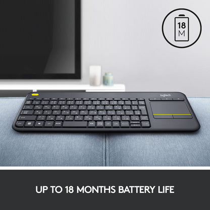 Logitech K400 Plus Wireless Touch Keyboard - Arabic