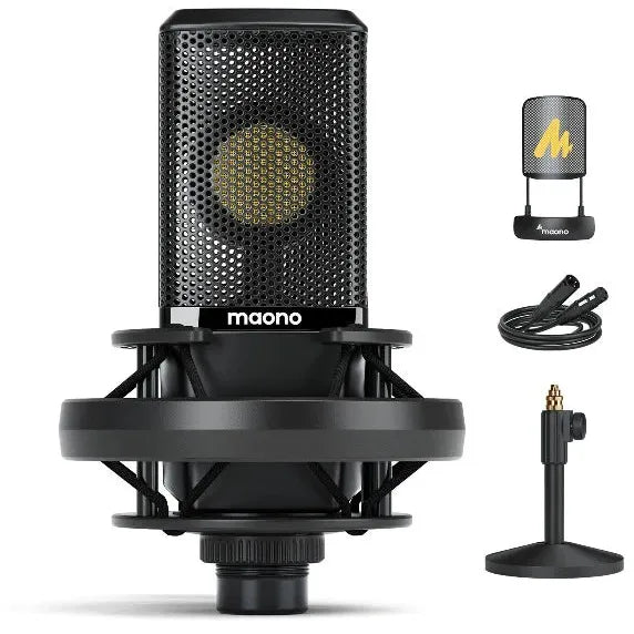 Maono AU-PM500T XLR Condenser Microphone with PS22 Audio Interface for Studio Recording & Podcasting