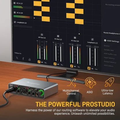 Maono AU-PM500T XLR Condenser Microphone with PS22 Audio Interface for Studio Recording & Podcasting