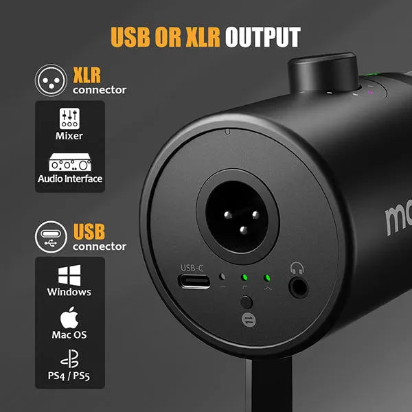 Maono PD400X USB/XLR Dynamic Microphone for Podcasting | Streaming & Recording